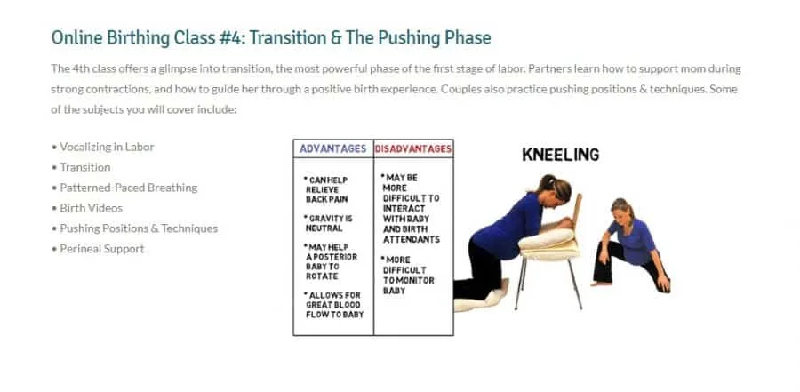 Kopa Prepared Birth Class - Class Content