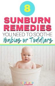 Sunburn Relief for Toddlers or Babies