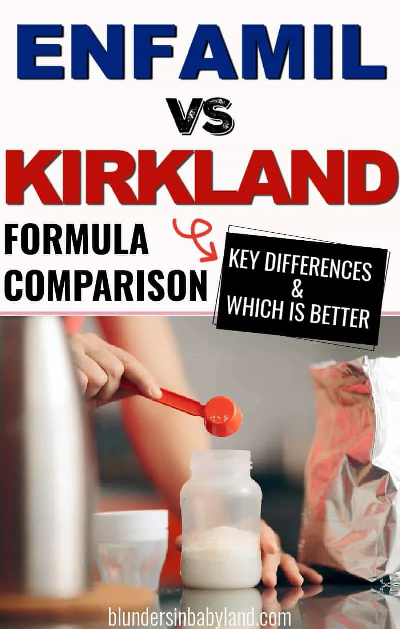 Differences between Kirkland formula and Enfamil formula - baby formula