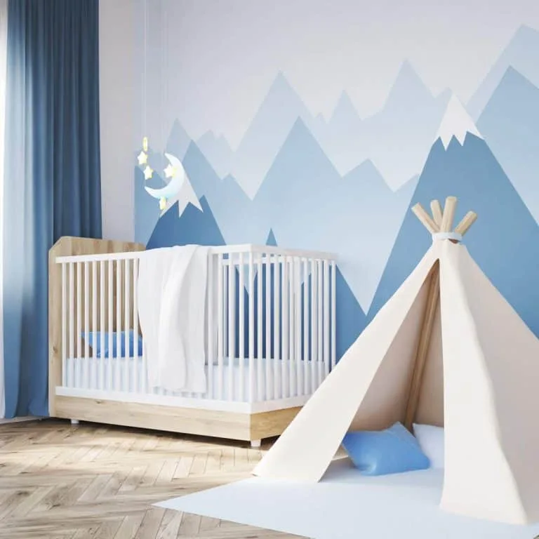 Close up of baby’s room. 3d rendering.